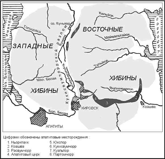 Карта россии хибины