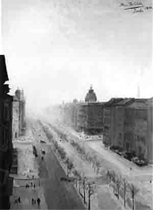 Анна Билинскика-Богданович. Берлин. Улица Унтер-ден-Линден. Конец XIX в.