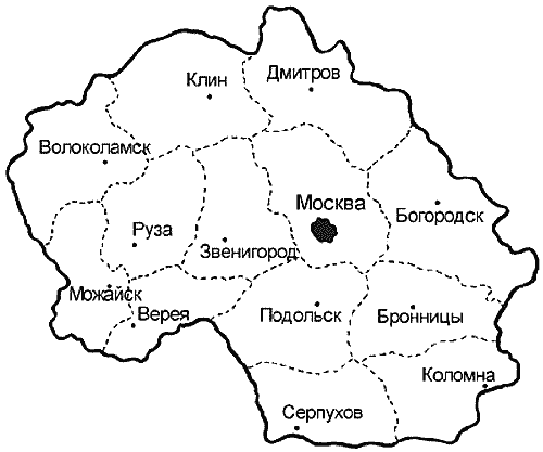 Карта московской области распечатать