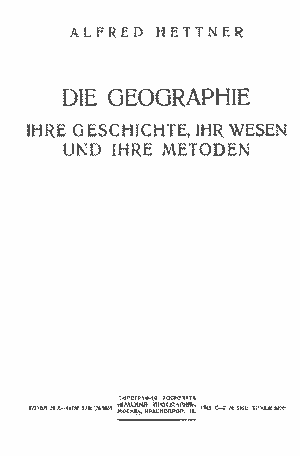 Титульный лист русского издания книги А. Геттнера и оборот титула