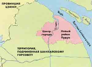 Схема расположения района Пудун