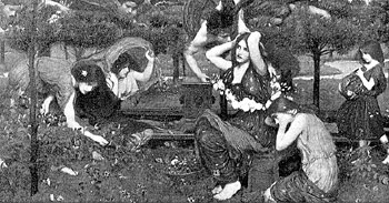Джон Уильям Уотерхауз. Флора и зефиры. 1898