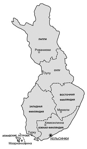 Административная карта финляндии