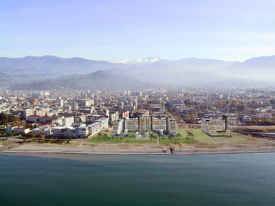Панорама Батуми с Черного моря