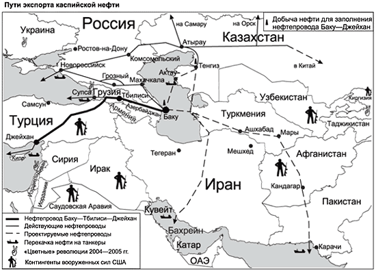 Баку тбилиси джейхан нефтепровод карта