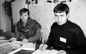 Работает жюри: В.В. Чёрная и А.В. Водорезов (Рязань)