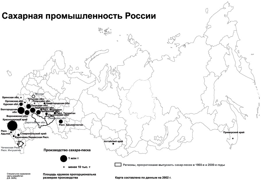 Карта пищевой промышленности