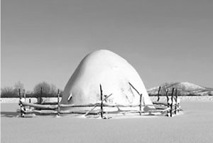 Красногорский район Алтайского края. Зимняя кормовая база животноводства кумандинцев и их соседей. Фото Павла Филатова. filatov.altnet.ru