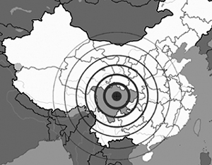 Эпицентр Сычуаньского землетрясения 12 мая 2008 г.