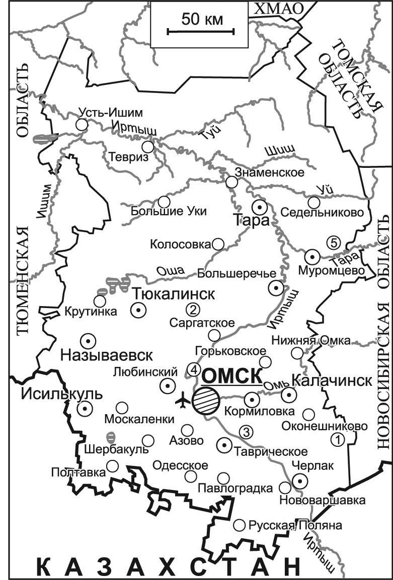 Карта тарского района омской области с деревнями