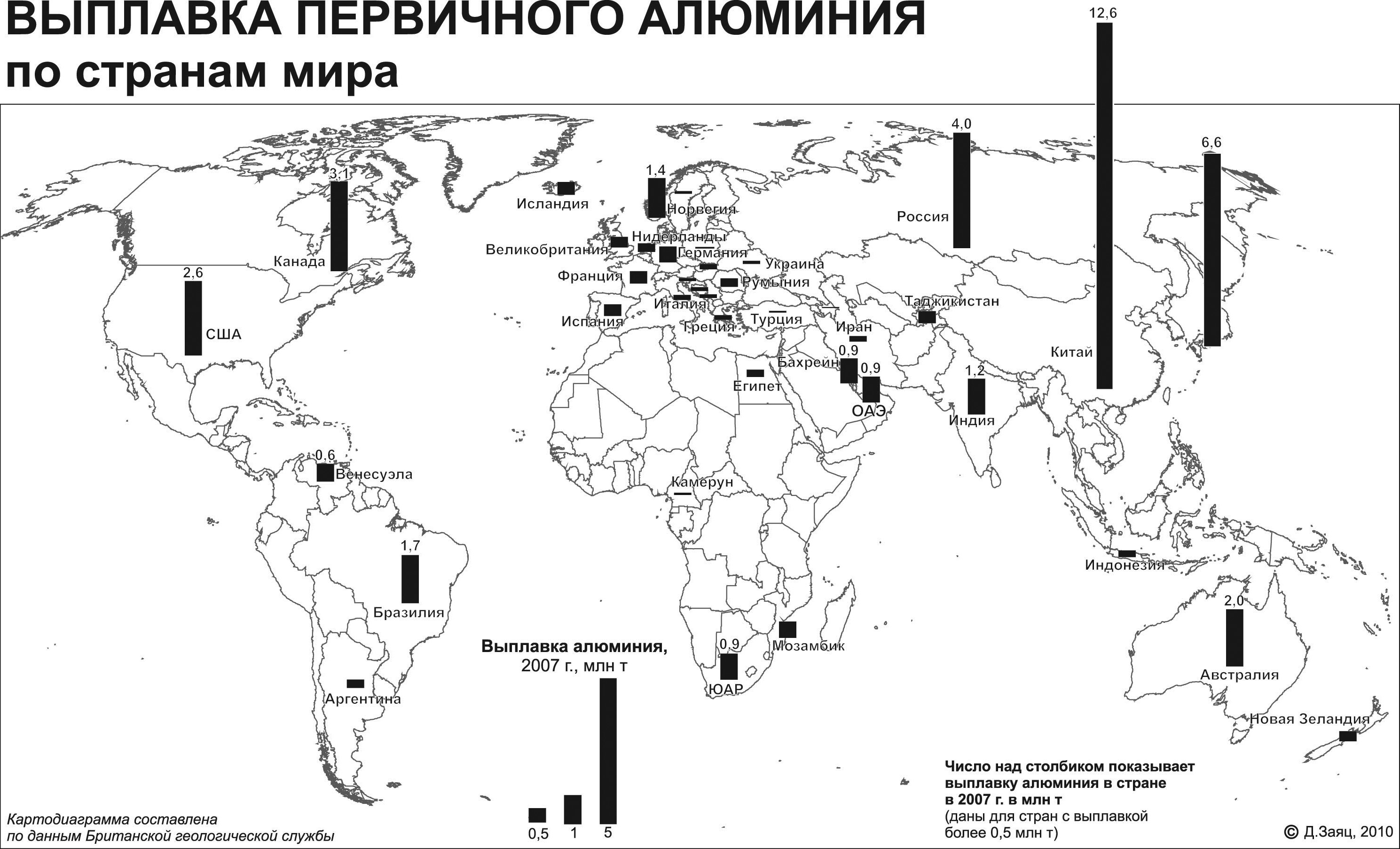 Алюминиевая промышленность карта мира